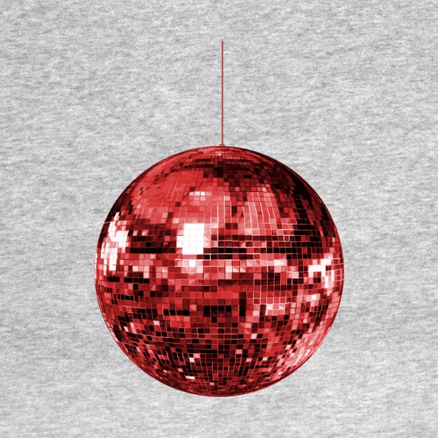 Red Mirrored Disco Ball by Art by Deborah Camp